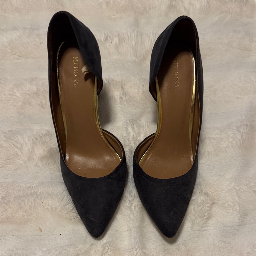 Merona Grey Suede Heels